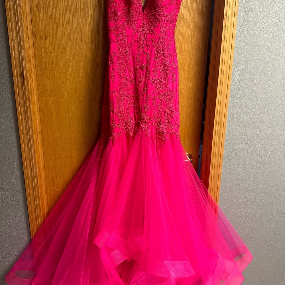 Hot Pink prom dress. size 6.
